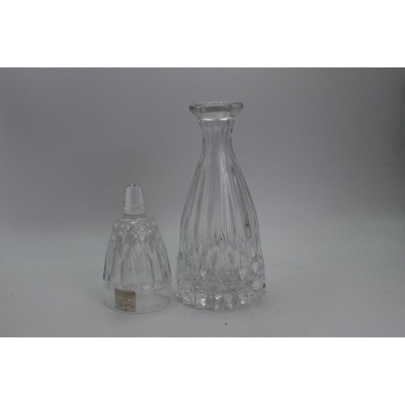Vintage Crystal Decanter, Czech Mouthwash Dispenser, Dental Gift - Picture 5 of 9